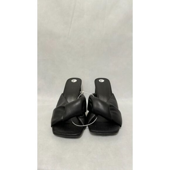 NWT OPEN EDIT Saydee Black Mid Heel Sandals Nordstrom - Picture 2 of 5